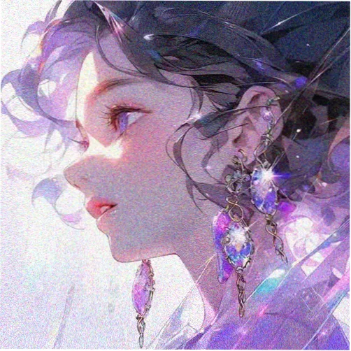 听友小满的头像，抱着唱片的简笔画